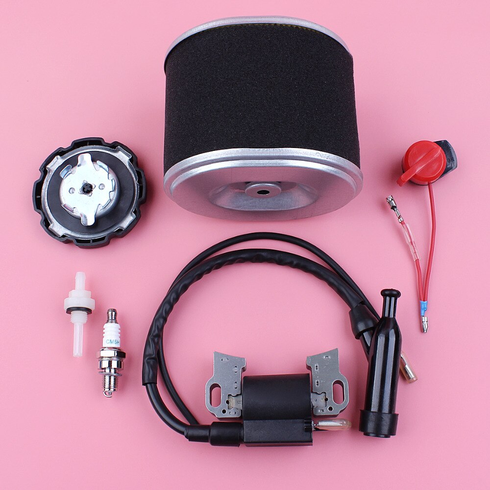 Bobine Air Fuel Filter Tank Cap Stop Schakelaar Bougie Kit Voor Honda GX390 13HP GX340 11HP Gx 390 340 Grasmaaier Deel