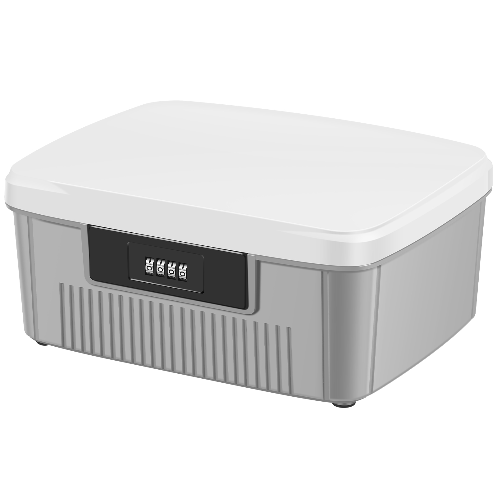 Caja de seguridad con bloqueo de contraseña, organizador de privacidad robusto para el hogar, caja de documentos y identificación, gran capacidad bloqueable para caja de almacenamiento de escritorio: Negro