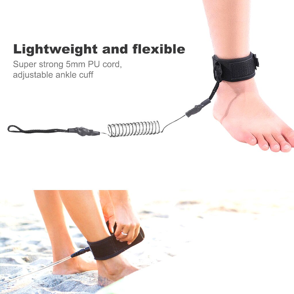 Water Sport 10ft 6mm Surfboard Rope Water Ski Board Surfing Leg Ankle Leash Stand Up Paddle Board Coiled Rope #3