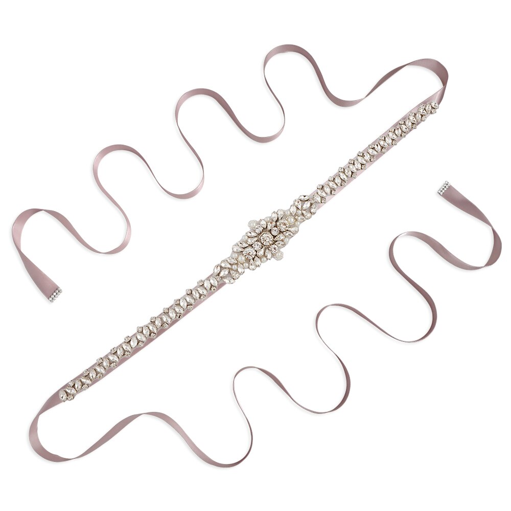 Trixy  s350 luxe bruidsgordel met strass steentjes, kristallinten, bruidsgordels, bruidsmeisjesjurken, accessoires: Antieke vitrine