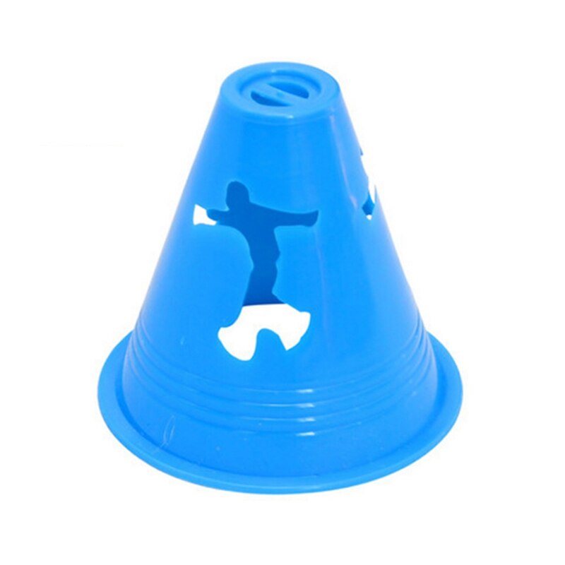 10pcs inline skating Skate Football Speed Training Equipment Space Marker Cones Roller Slalom skate football training tool: Blue