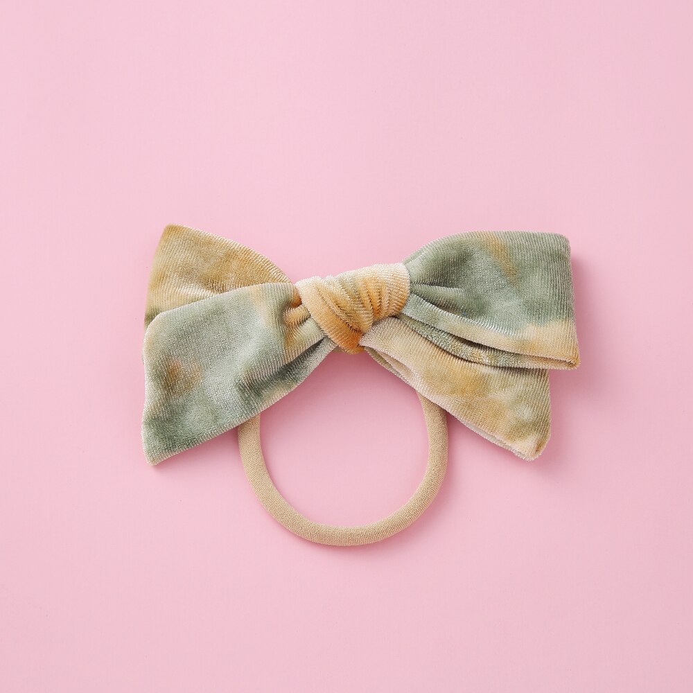 Velvet Tie Dye Headband For Children Hair Clips Kids Elastic Hair bands Hairpins For Girls Barrattes Baby Girl Hair Accessories: NSFB-9740-7A6HAN