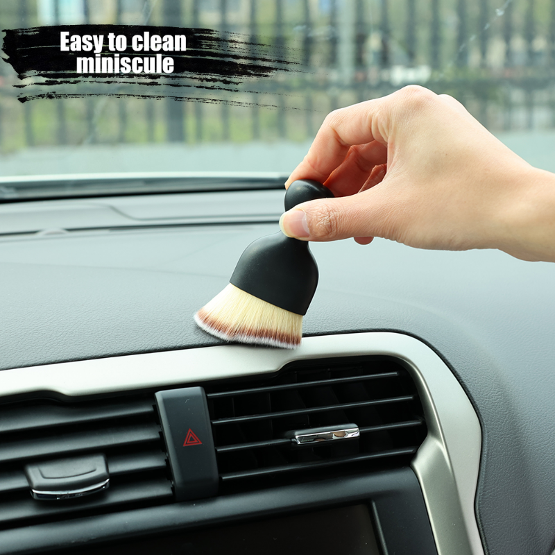 Brosse de nettoyage d'intérieur de voiture, Console centrale, sortie d'air, lavage doux avec couvercle de coque, dépoussiérage automatique des crevasses