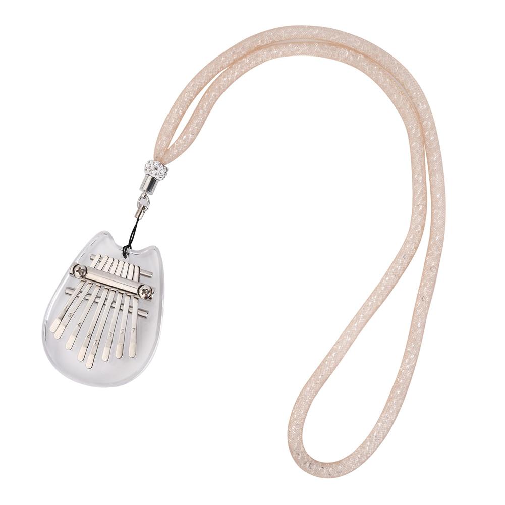 Portable Thumb Piano Crystal Kalimba Instrument 8 Keys Mini Thumb Piano Musical Instrument For Beginner