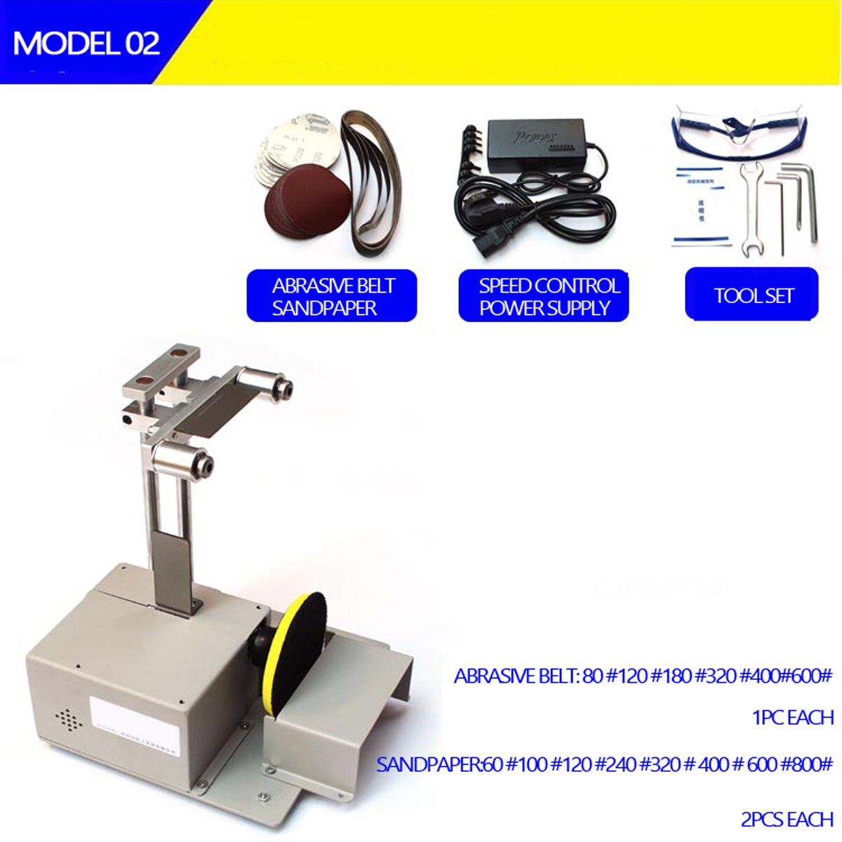 Mini Table Saw Belt Sander Grinder Handmade Woodworking Polishing Grinding Sanding Machine Cutting Saw: Model02