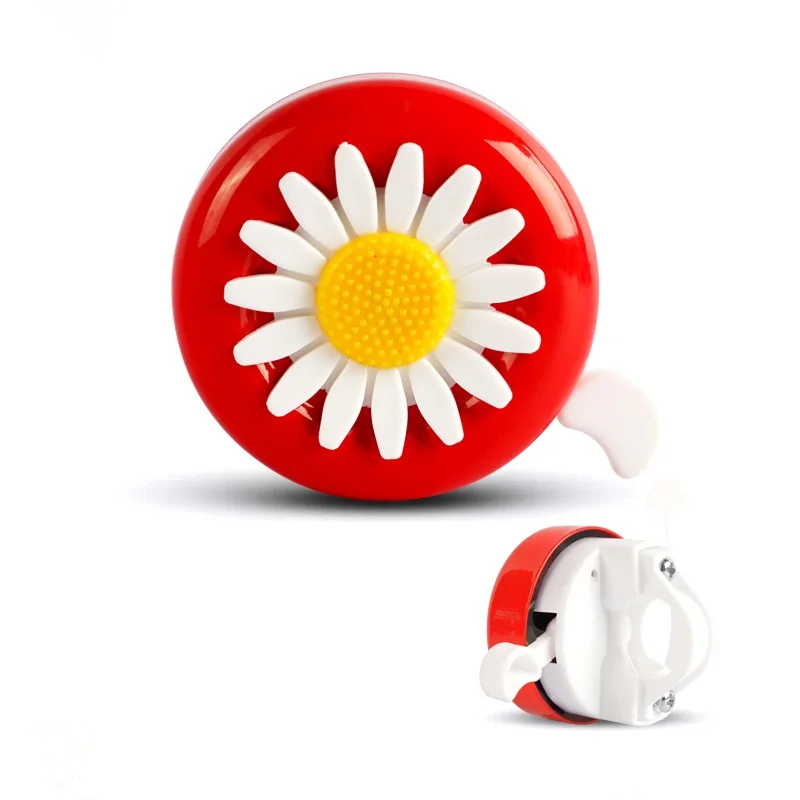Klaxon de vélo coloré pour enfants, cloche de vélo drôle pour filles, détruire AndrFlower pour guidon, plastique en alliage, alarme sonore, anneau de cyclisme: green
