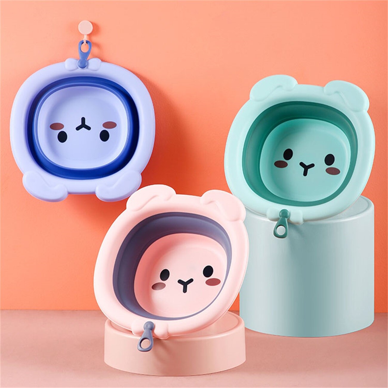 freundlicher Klapp Waschbecken Tragbare Haushalt Kunststoff Becken Dick Und dauerhaft Nette Kleine Becken