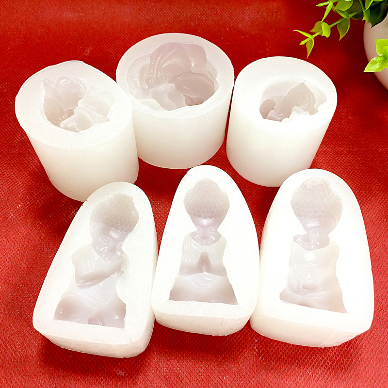 Maitreya – moule en résine époxy 3D pour fabrication de bougies, en Silicone, pour Fondant, décoration, chocolat, Statue de bouddha