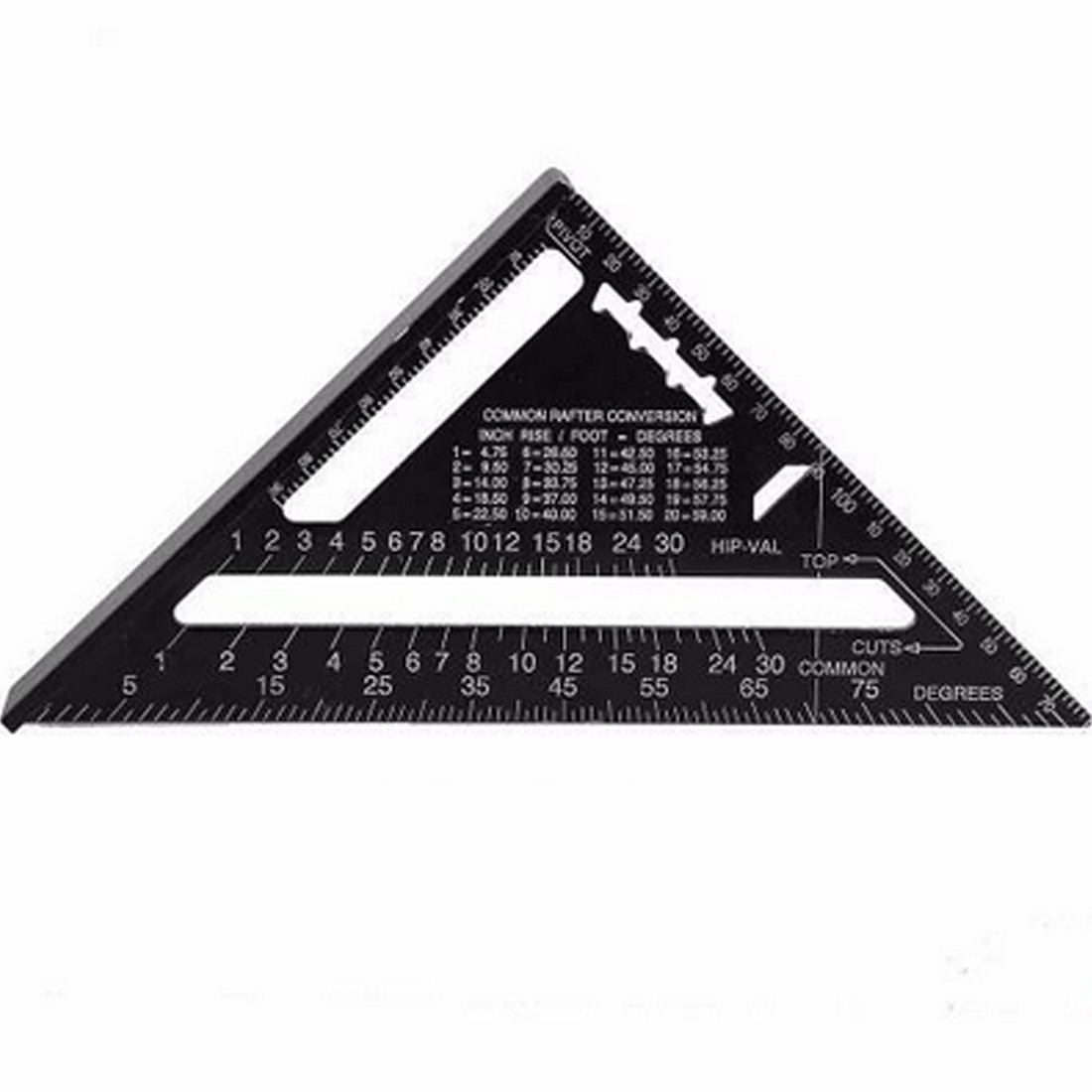 70mm Metric System Triangular Ruler Speed Square Protractor Double Scale Miter Framing Measurement Rule