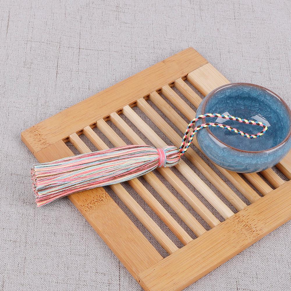 Katoenen kwastjes, franje, veelkleurige bedels, kwastjes, hangend touw voor doe-het-zelf haarspeld, sieraden maken, handgemaakte hangende spike: Gemengde kleur 06