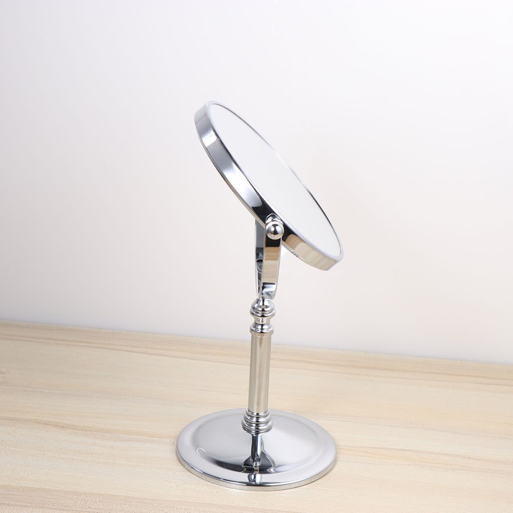 1PC Double Side Cosmetic Mirror Magnification Desktop Makeup Mirror for Home (8 Inch 3 Times Magnification Silver): Silver 3