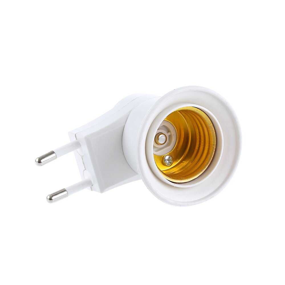 1pc bærbare hjemme levende  e27 led lys stikkontakt til eu plug holder adapter converter on / off for pære lampe kontor