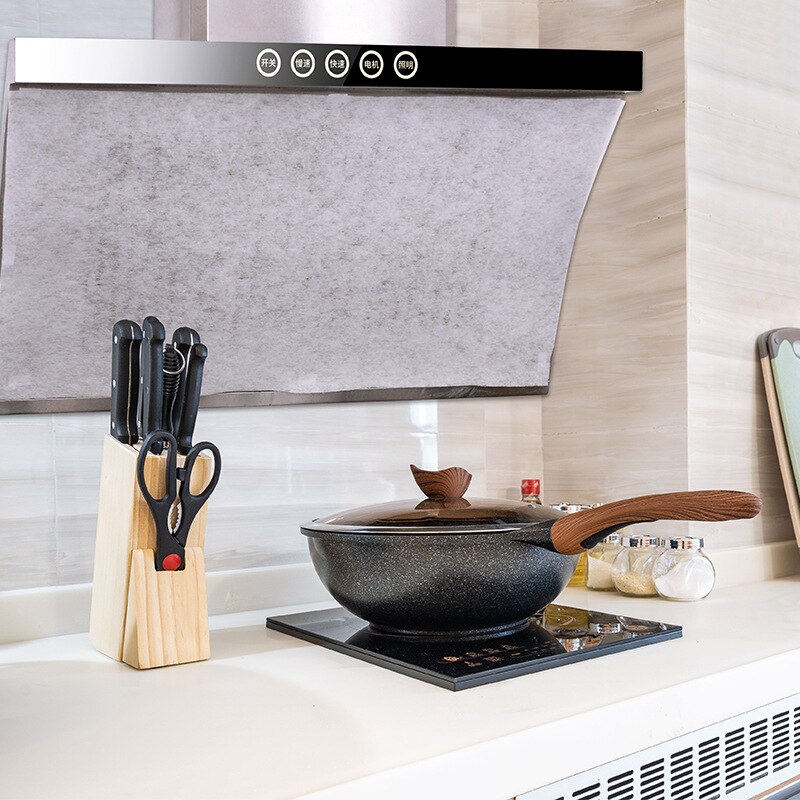 5pcs/lot Oil Absorption Paper Range Hood Absorb Oil Cooking Fume Kitchen Tools Attach 45x60cm Cuttable Kitchen Accessories