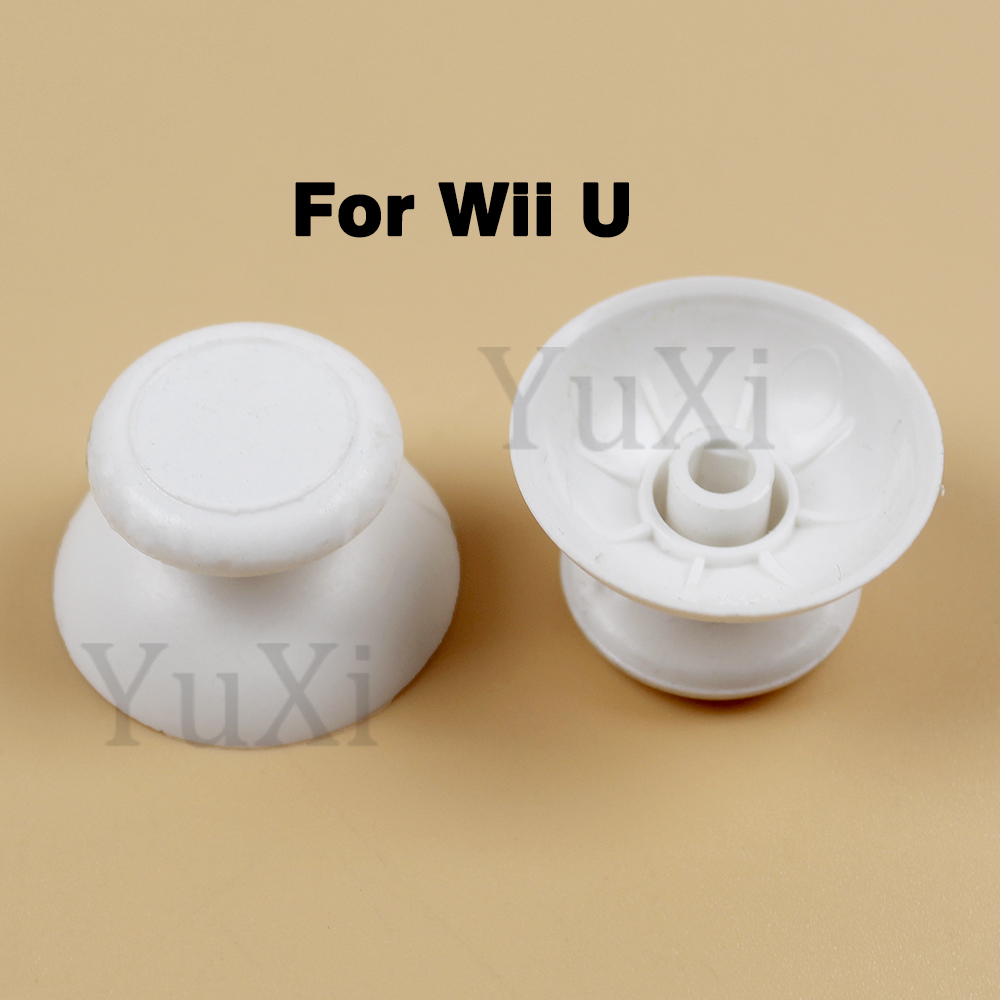 Capuchons de poignée de Joystick analogique 3D pour Wii U, 2 pièces, boutons pour nintendo WII WIIU, touches de manette de jeu, pièces de rechange: Argent