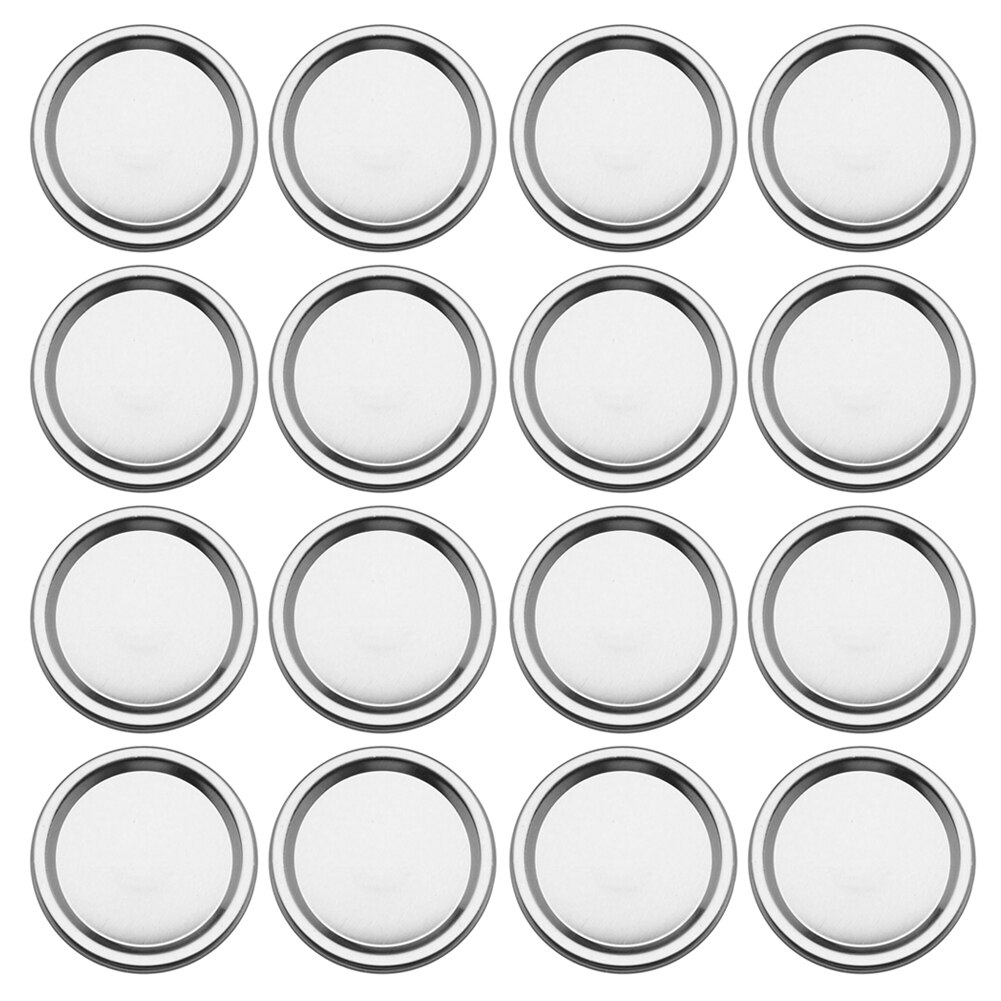 Stainless Steel Mason Jar Lids Tinplate Glass Cup Cap Sealing Ultra Food Fresh Mason Can Cover Wide Mouth Standard Storage Solid: 7