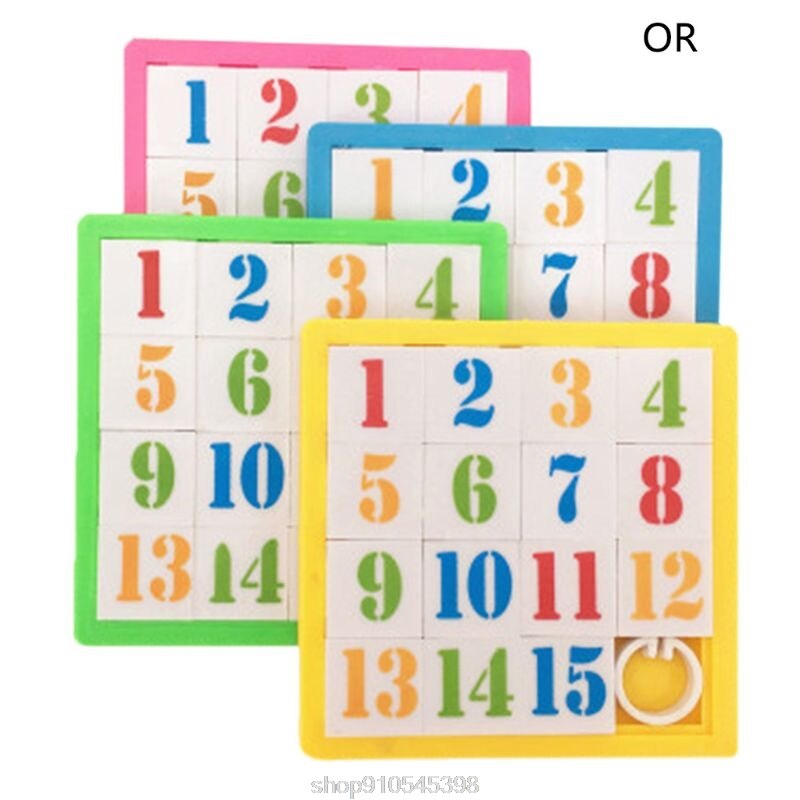 Plastic Sliding Puzzel Spel Leuke Cartoon Dier Numbers Kids Kinderen Leren Onderwijs Speelgoed O24 20: 2