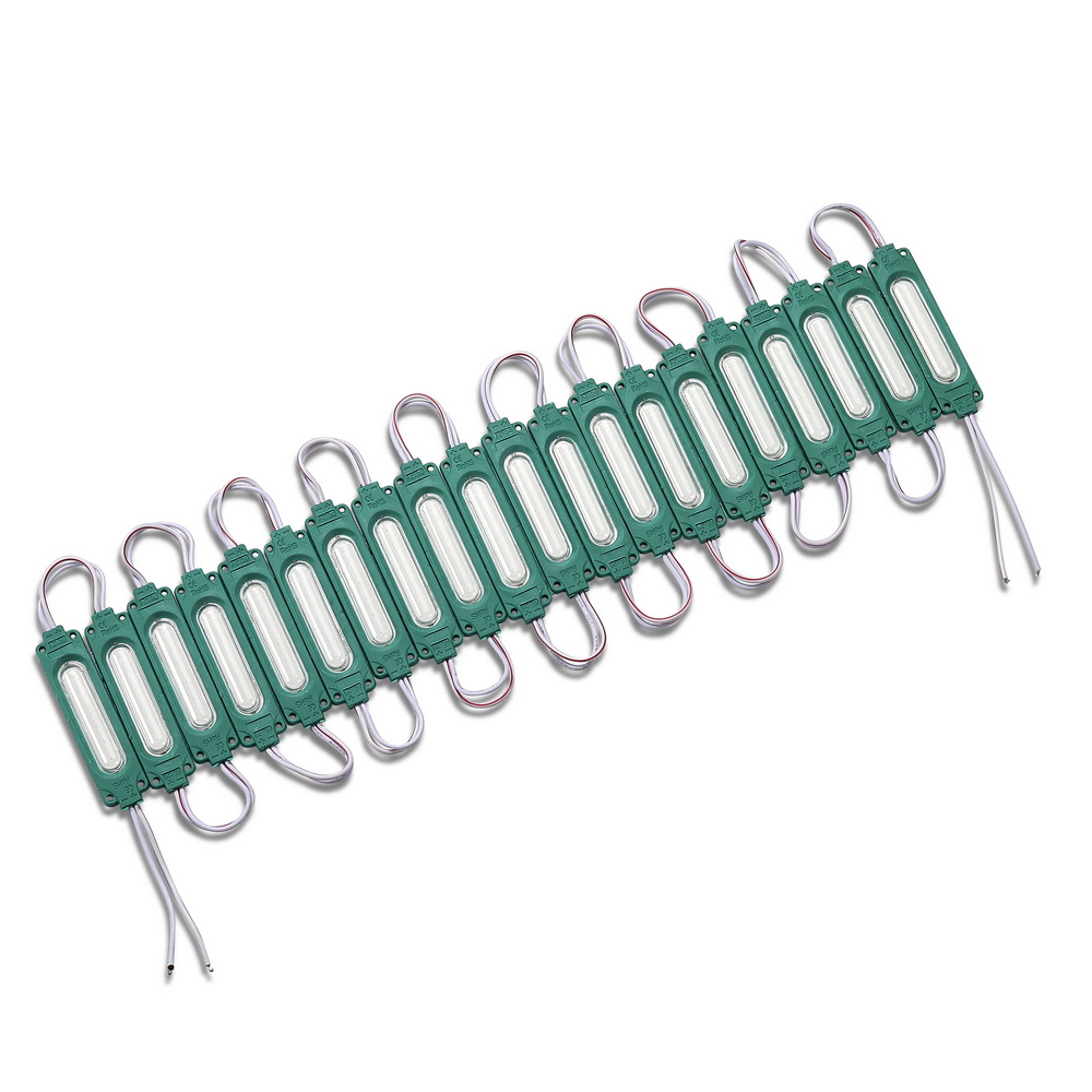 Luz de fundo LED impermeável para sinal, módulo LED, injeção com lente, COB, canal letra, luz traseira, DC12V, 2W, IP68, 10 PCs/Lot