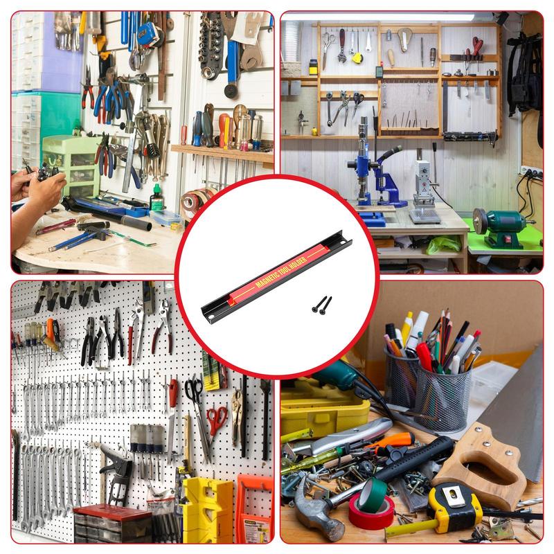 Barra magnética para herramientas, soporte de herramientas de pared de gran capacidad, barra de herramientas de Metal para taller de garaje, organizador de herramientas que ahorra espacio para automoción