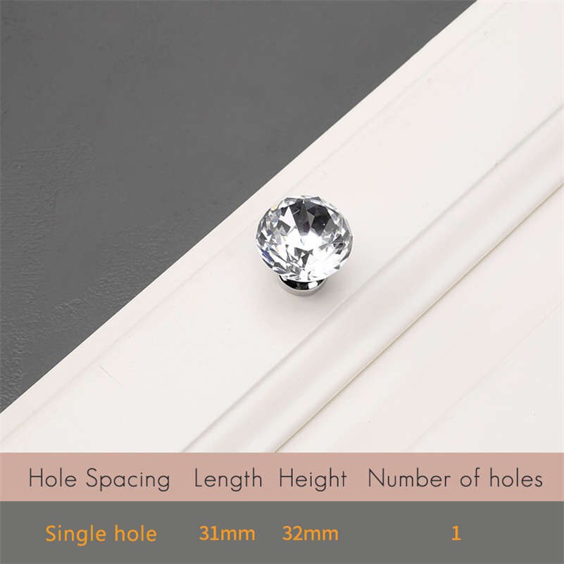 Amerykańnarty prosty styl klamka kryształowy uchwyt szafki gałka szuflady uchwyty: 1