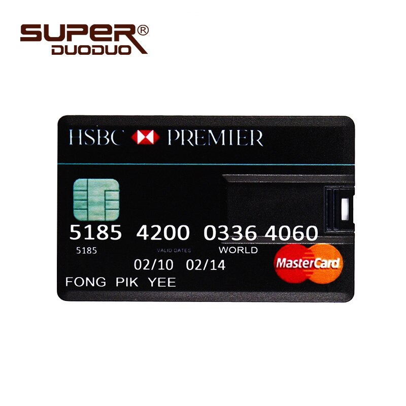 Carta di credito Master carte di credito visa American Express USB Flash Drive pen Drive 64GB 32G 8G 16G usb banca scheda di Memoria Spiedi drive pen: 4gb / M1 BLACK