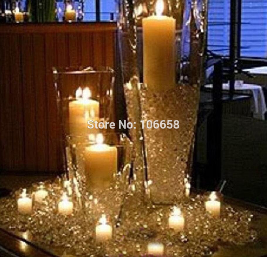 1000 stuks 4.5mm/6mm/8mm/10mm Bruiloft Middelpunt Partij Decoratie Diamond Confetti Tafel scatters Acryl Kristallen Zilver
