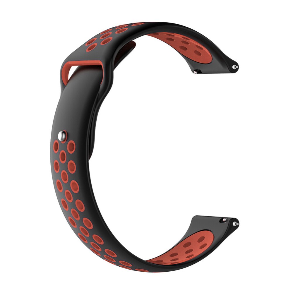 Correa de silicona para Garmin vivove HR / Vivoactive 3, repuesto de correa deportiva para Reino Unido: black red