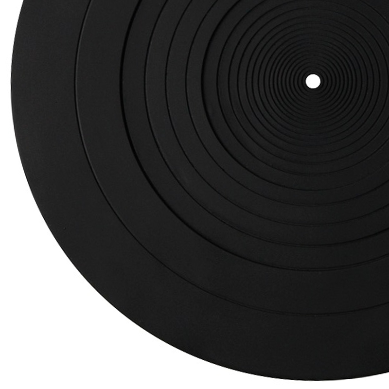 12-inch Turntable Mat - Anti-Vibration Silicone LP Slip Mat - 3mm Thick for Vinyl Record Players