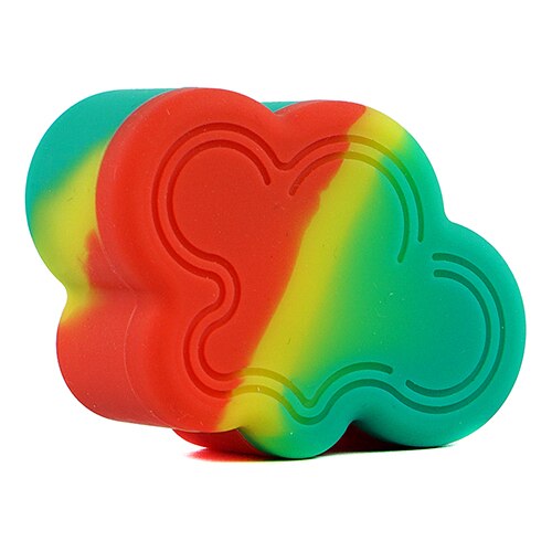 1pc Small Cloud Shape Silicone Dab Container Nonstick Container Tank Portable 22ml Storage Box for Oil Wax Jar: rasta