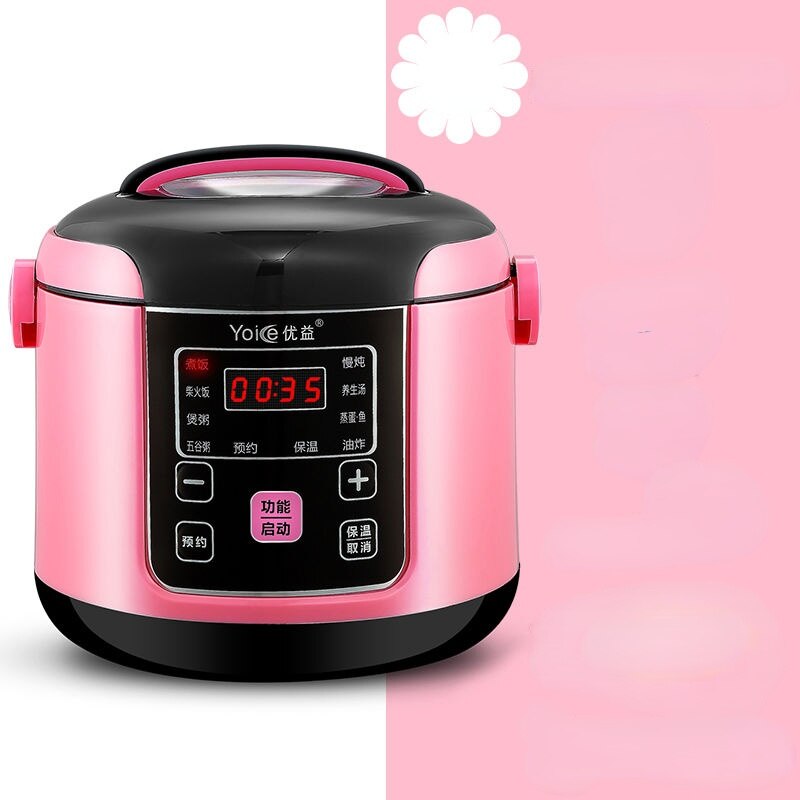 12V 24V 220V Portable Electric Rice Cooker 2L Timing Reservation Food Heating Cooking Steamer Soup Stew Pot Steamer Cooker
