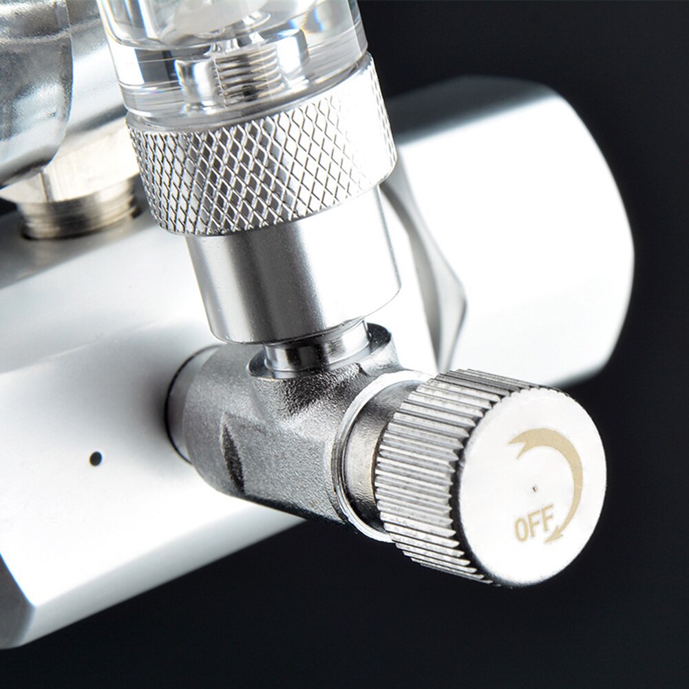 Fish Tank CO2 Regulator W21.8 EU Plug Dual Gauge with Solenoid Bubble Counter for Household Water Part Accessories