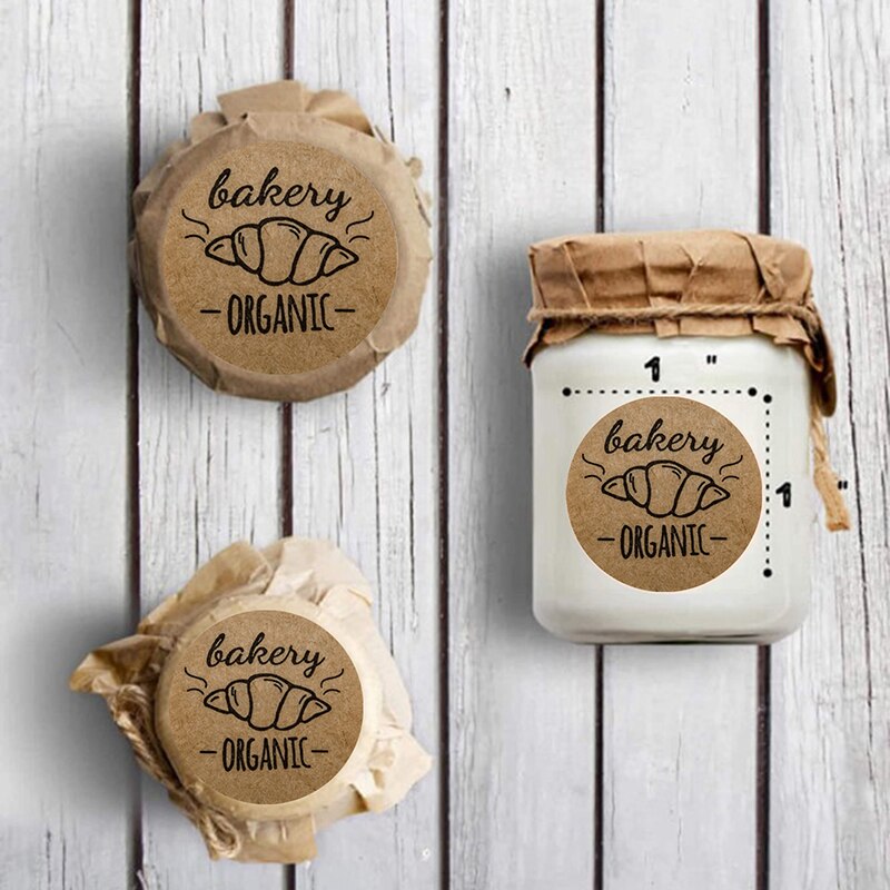 Hand Made Baked With Handmade Home Made Bakery Sticker Labels For Baked Food Bread Cake Package Decor