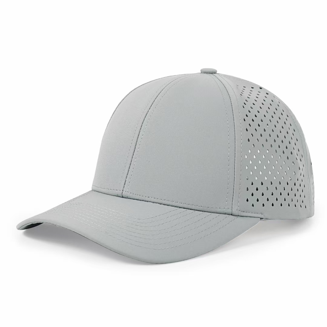 Vattentät basebollkeps solid mesh sommar män kvinnor utomhus snapback-kepsar unisex: Grå