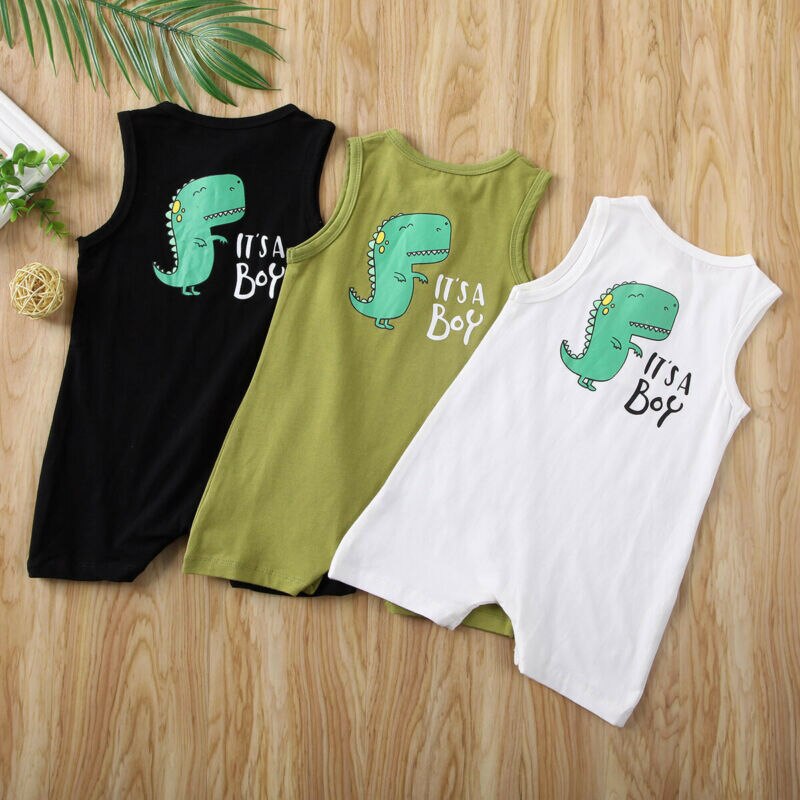 0-24M Toddler Newborn Infant Baby Boy Girl Cartoon Dinosaur Romper Jumpsuit Summer Baby Boys Costumes