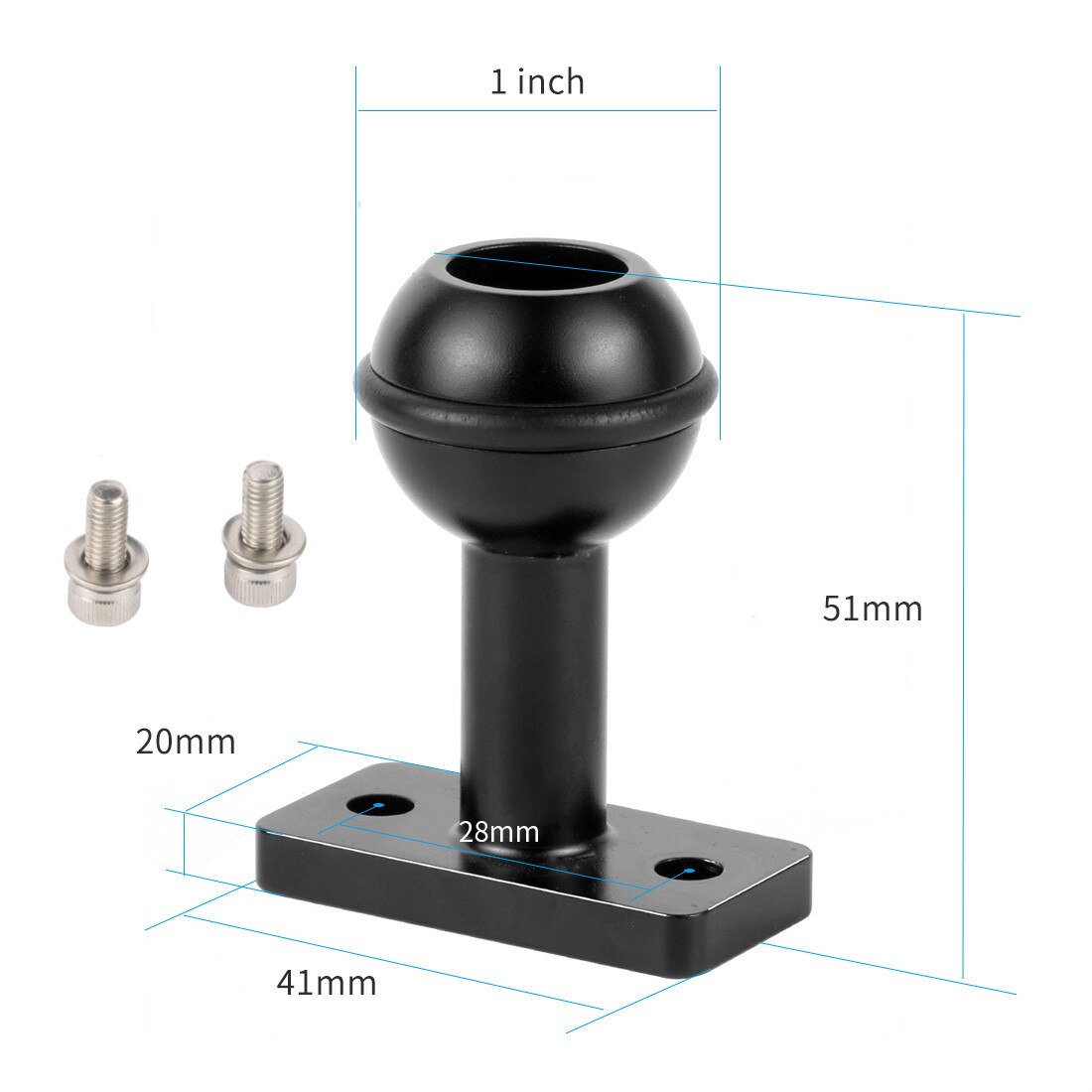 BGNing Ball Head Clip Arm Underwater Camera Light Diving Joint Ball Head Butterfly Clip Adapter Mount for Gopro for DJI Action 2: Metal Type G