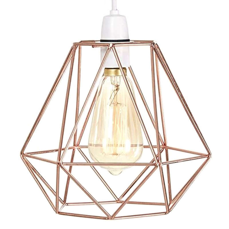 Lampenkap in de stijl van een ijzeren draadmand, funky retro, moderne, industriële en vintage look, gemakkelijk te monteren