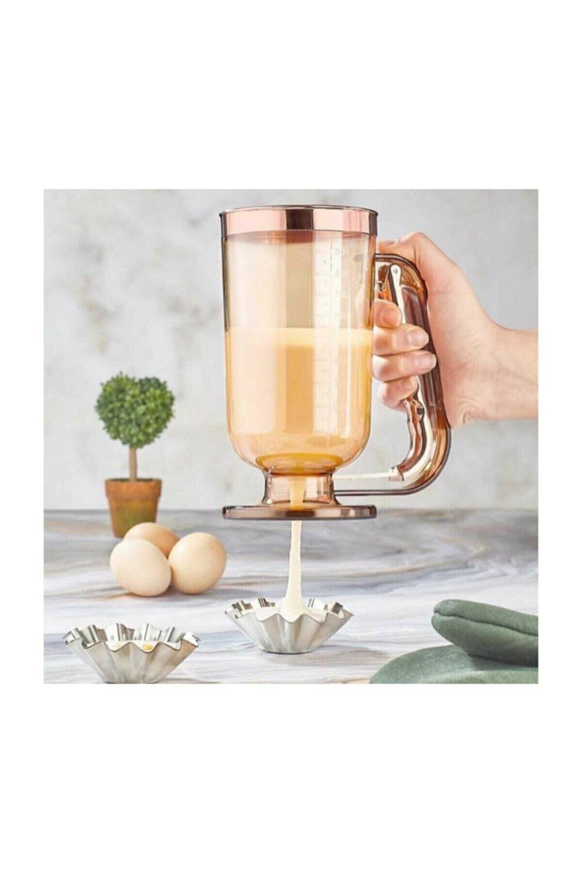 Pancake Dough Waffle Jam Dispenser Pudding Dough Porter Pancake Mix Dispenser Batter Perfect Baking Tool Muffins Batter Pourer: Gold