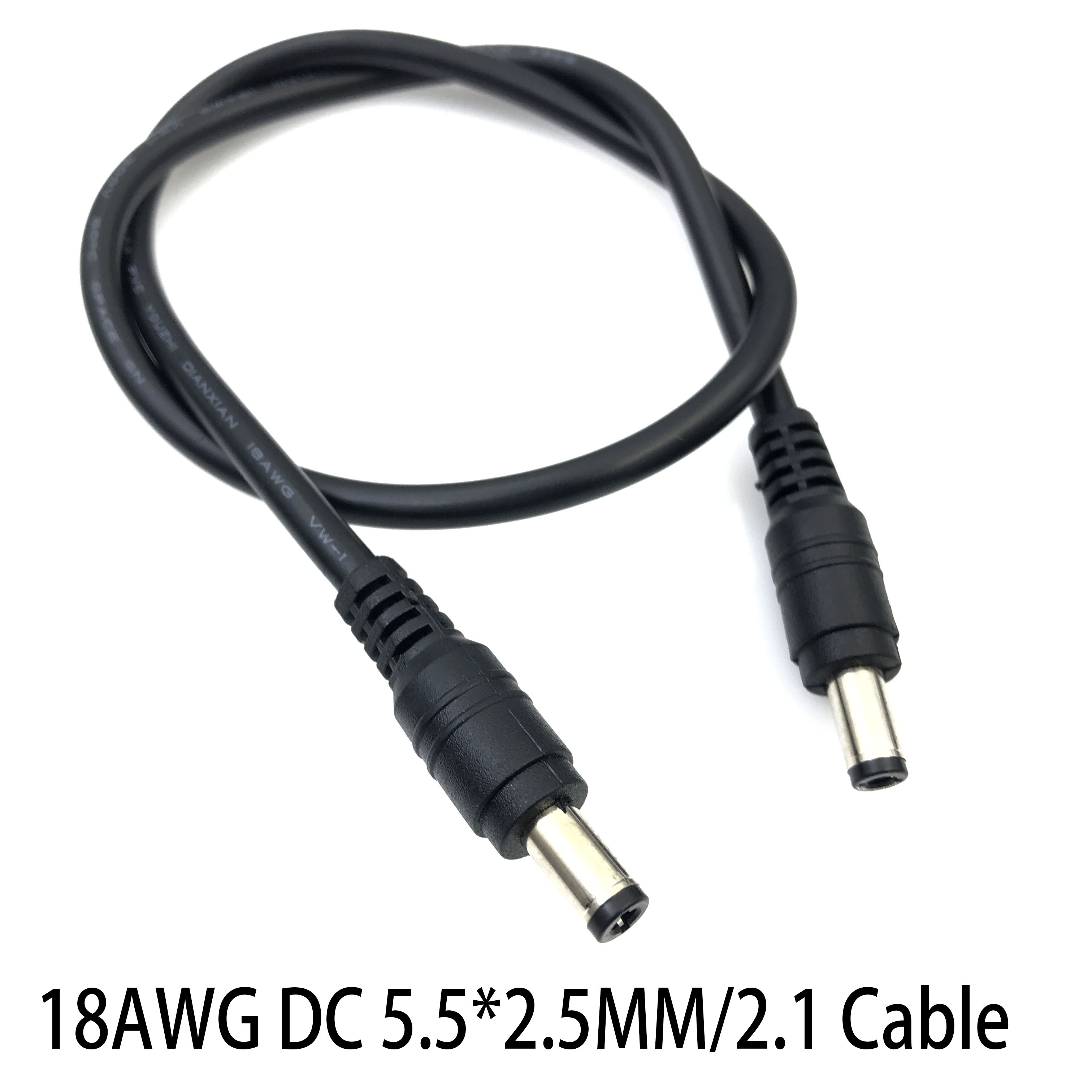 Adapter Connector Cable Dc Plug 5.5X2.1Mm/2.5 Man 5.5X2.1Mm Male Adapter connector Kabel 18AWG Monitor De Power