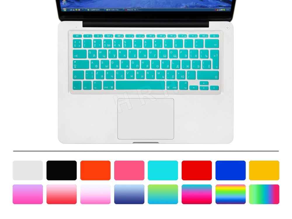 HRH Durable Russian EU/UK Silicone Gel Keyboard Protector Cover Skin Protective Film For Mac Book Air 11.6 A1465/A1370