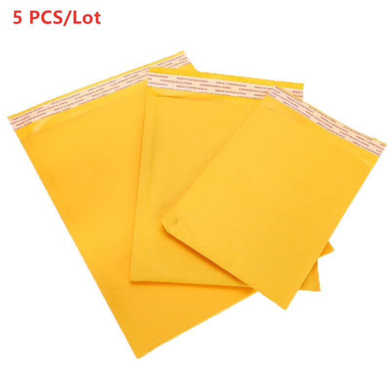 3 sizes 50/30/10/5 pcs Kraft Paper Bubble Envelopes Bags Padded Mailers Envelope With Bubble Mailing Bag