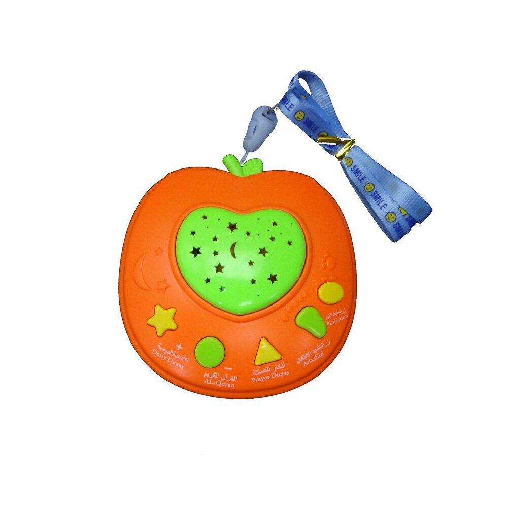 Hollween-damen Apfel bilden Lernen Heiligen Koran Maschine LED Licht Projektor freundlicher Pädagogisches Spielzeug Intelligenz Entwicklungs Spielzeug: orange