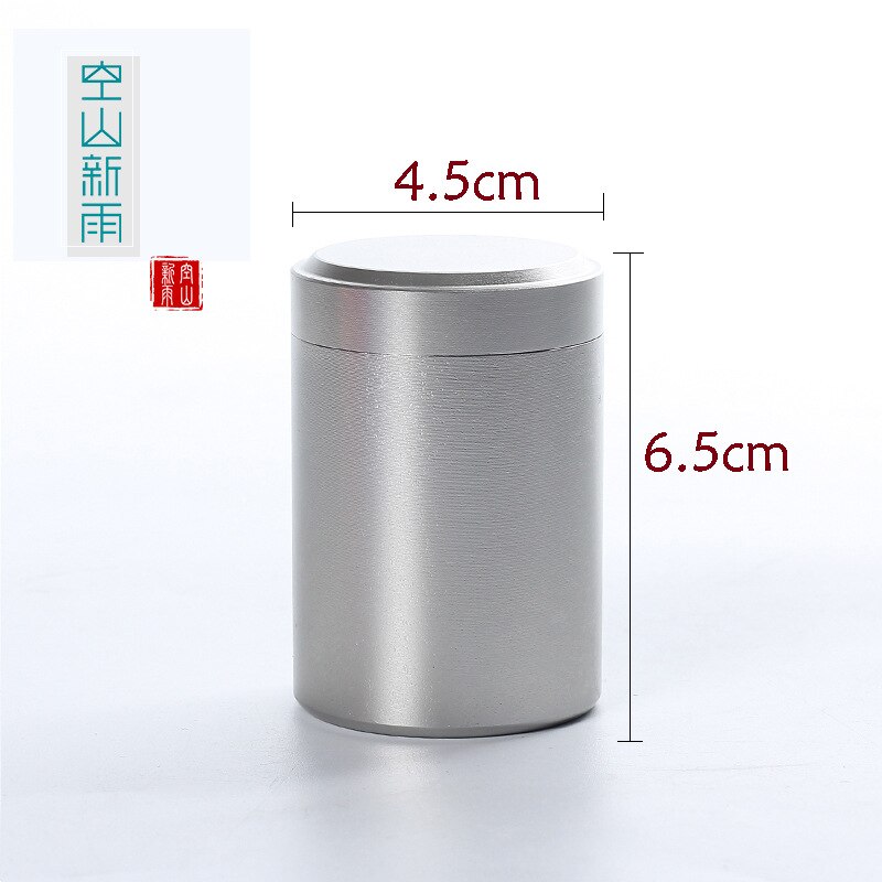 1PCS 50g Metal Mini Storage Box Stainless Steel Sealed Small Aluminum Sealed Cans Portable Travel Tea Tin Cans Packaging: Silver