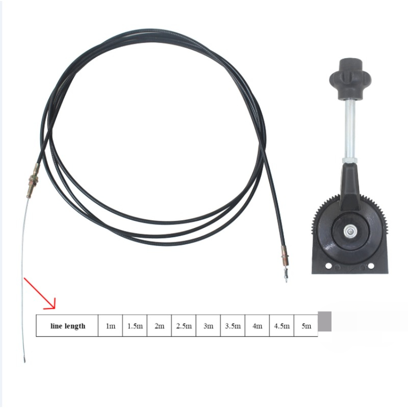 Hand Throttle Control for Excavator Harvester Tractor Ship Manure Spreader Throttle Cable Assembly Self-locking Controller