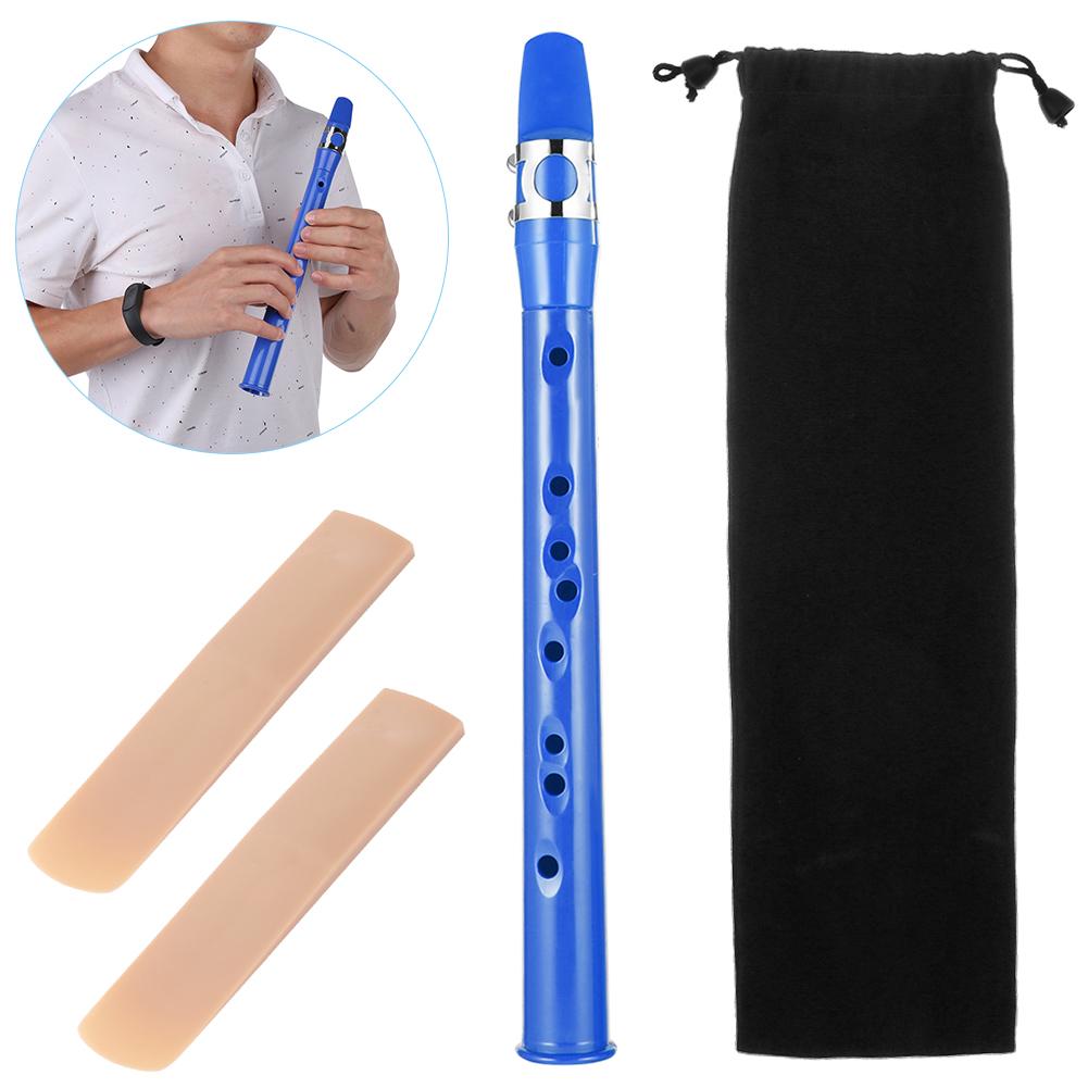 Ammoon-Mini Pocket Saxophone ABS Saxophone with Tall Mouthpieces Reed Carrying Bag Woodwind Instrument 10pcs