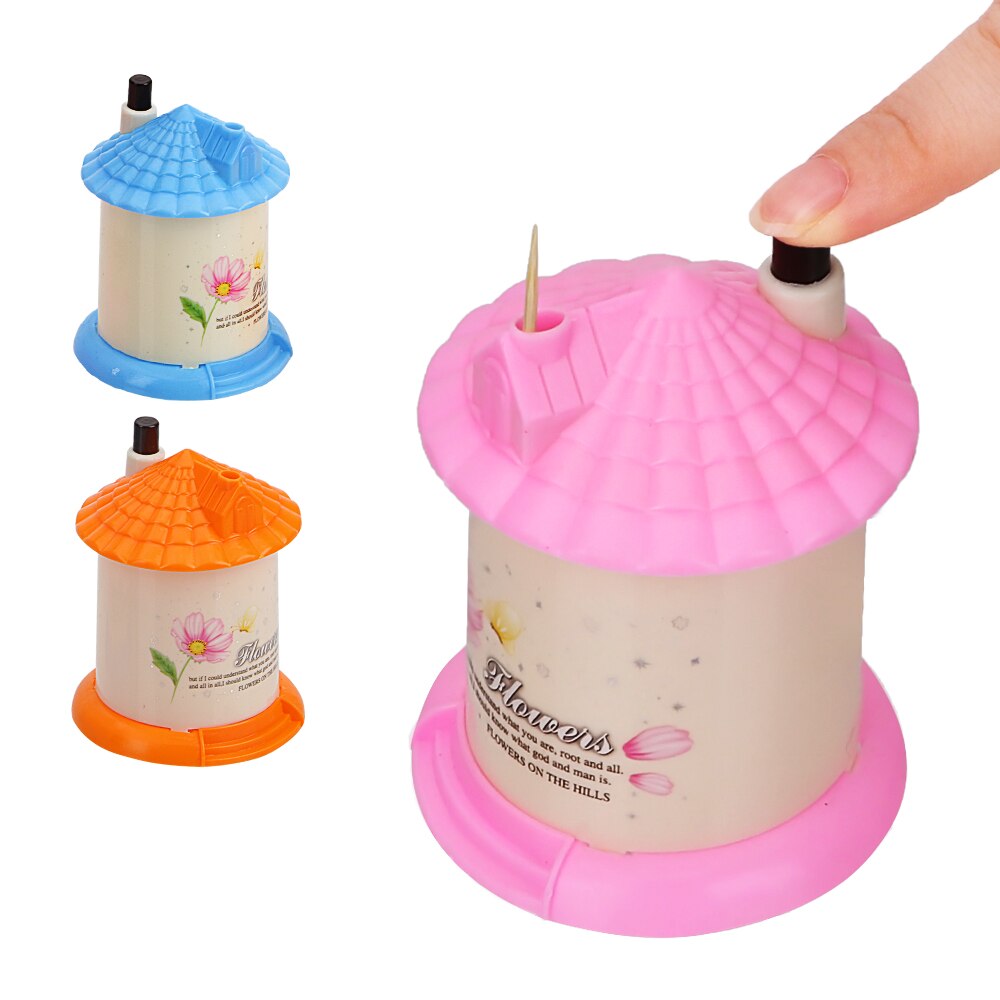 Porte-cure-dents automatique, boîte créative et Portable en forme de maison, couleur aléatoire