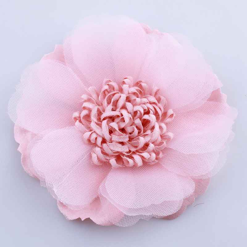 5 sztuk 9CM noworodka tiul jedwabne tkanina w kwiaty na zaproszenie na ślub sztuczny kwiat robić dekoracji sukni: czarny