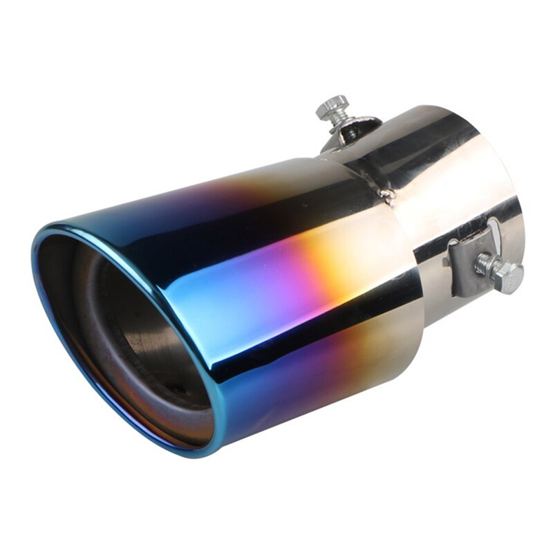 Automobile tail Dual Outlet Exhaust Tip Stainless Steel Slant Rolled Edge Auto Muffler modified Universal Car Exterior Supplies: a4
