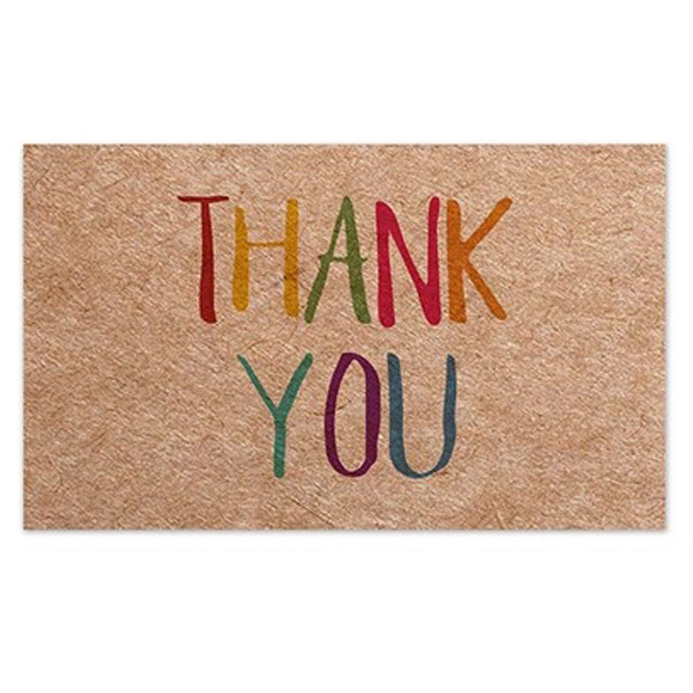 Gracias por apoyar mi tarjeta de visita pequeña, tarjeta de felicitación de agradecimiento, color blanco, 9x5,4 cm, tienda de vendedores, 10-30 piezas: Papel espuma / Verde claro