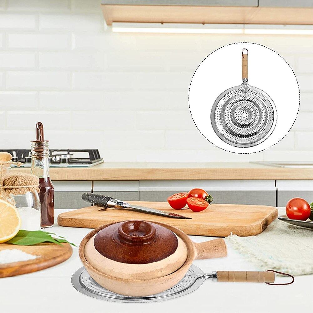 Pot Bottom Heating Diffusion Plate Cooking Stove Ring Converter Induction Cooker Wall Kitchen Heating Pan Tool 21cm
