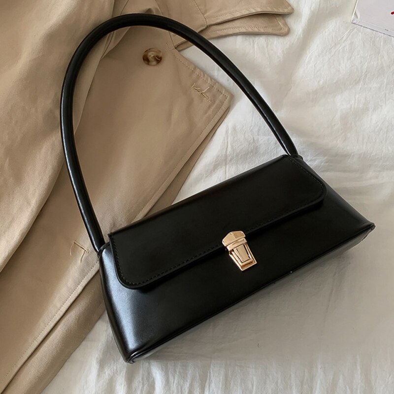 Bolso cruzado retro a cuadros para mujer, baguette con axilas, cadena de hombro, bolso de mano femenino y monedero: type 2 black
