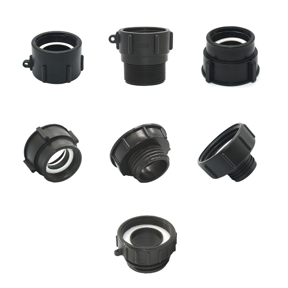 IBC Tank Adapter S60 To 1.5 2" 63/75/80/100mm Thread Connector Garden Ton Barrel Connect Faucet 1000 Liter IBC Tank Fitting